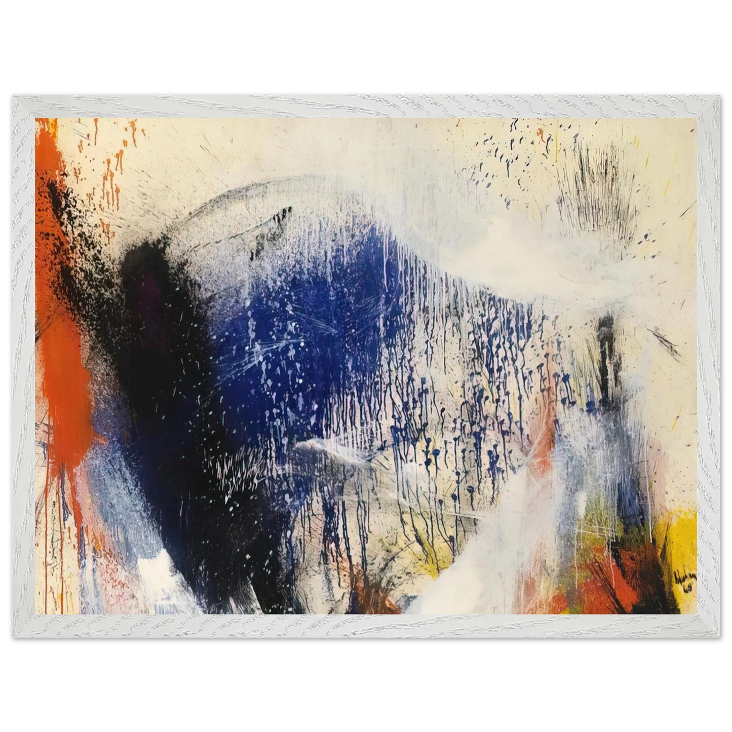 Helen Frankenthaler - Untitled - 1960 Wall art - 50x70 cm / 20x28 inches - Premium Wooden Framed Poster With Fine Art Paper-canvas - Wood frame