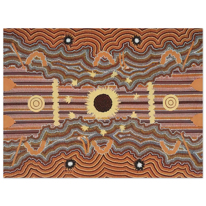 Clifford Possum Tjapaltjarri - Untitled - 1990  75x100 cm / 30x40inches Fine Art Poster