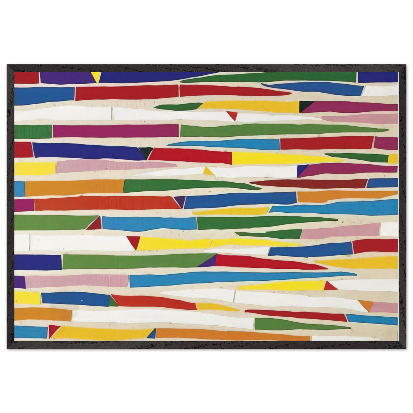 Composite - Color Field Painting - Piero Dorazio 70x100 cm / 28x40 inches Framed Art Print – Black Wooden Frame