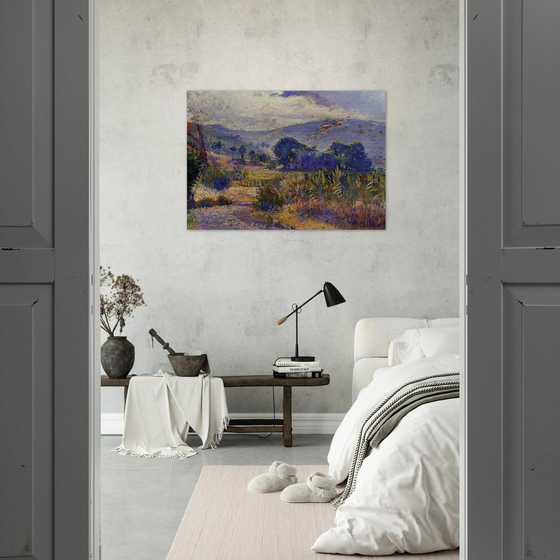 Cabasson Landscape study - Henri-Edmond Cross Brushed Aluminum Print - 70x100 cm / 28x40 inches | Henri-Edmond Cross Aluminum Print | Henri-Edmond Cross Prints