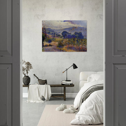 Cabasson Landscape study - Henri-Edmond Cross Brushed Aluminum Print - 70x100 cm / 28x40 inches | Henri-Edmond Cross Aluminum Print | Henri-Edmond Cross Prints