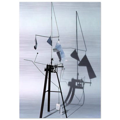 Useless Machine Arrhythmic Carousel - 1953 - Bruno Munari Brushed Aluminum Print - 70x100 cm / 28x40 inches | Bruno Munari Aluminum Print | Bruno Munari Prints