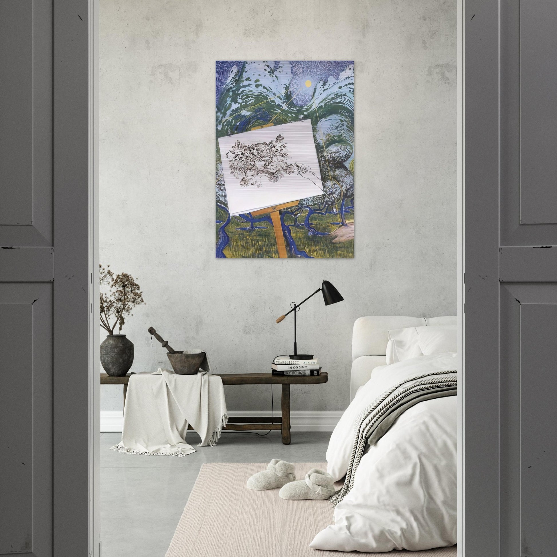 St-Remy de Provence - 1983 - Brett Whiteley Brushed Aluminum Print - 70x100 cm / 28x40 inches | Brett Whiteley Aluminum Print | Brett Whiteley Prints