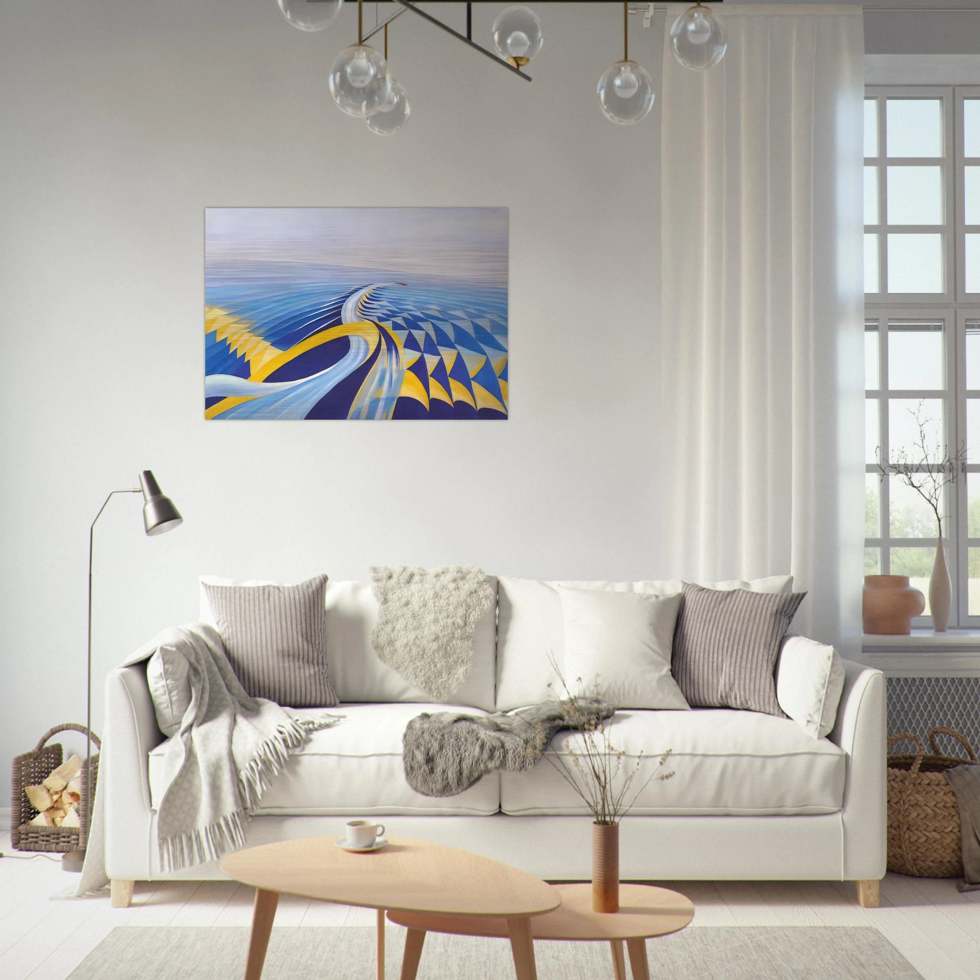 Speeding Motorboat - 1923 - Benedetta Cappa Brushed Aluminum Print - 70x100 cm / 28x40 inches | Benedetta Cappa Aluminum Print | Benedetta Cappa Prints
