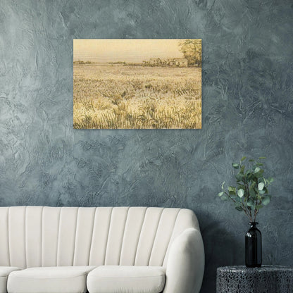 Meadow with Flowers - Vincent van Gogh Brushed Aluminum Print - 70x100 cm / 28x40 inches | Vincent van Gogh Aluminum Print | Vincent van Gogh Prints