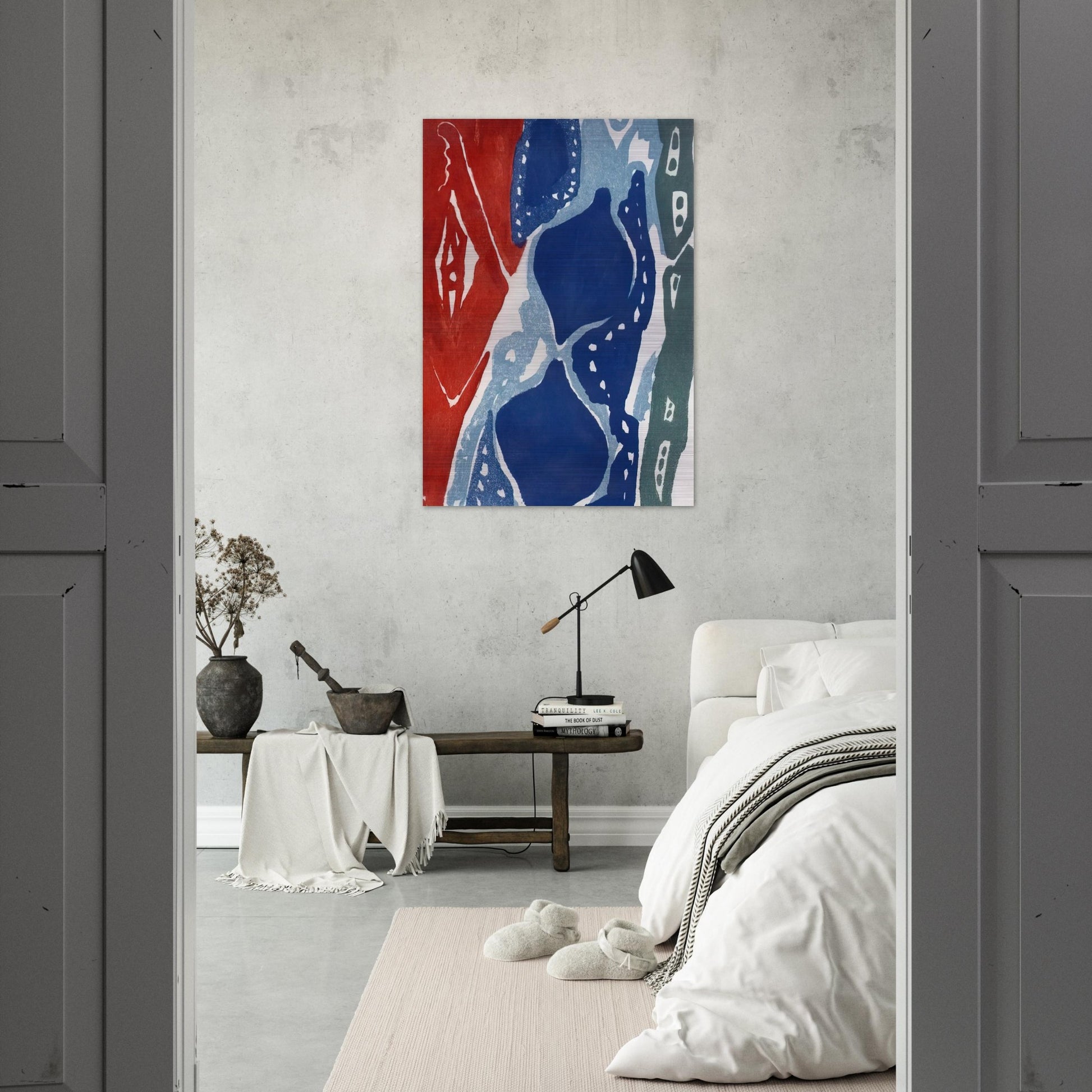 Farbaquatinta 1965-7 - 1965 - Ernst Wilhelm Nay Brushed Aluminum Print - 70x100 cm / 28x40 inches | Ernst Wilhelm Nay Aluminum Print | Ernst Wilhelm Nay Prints