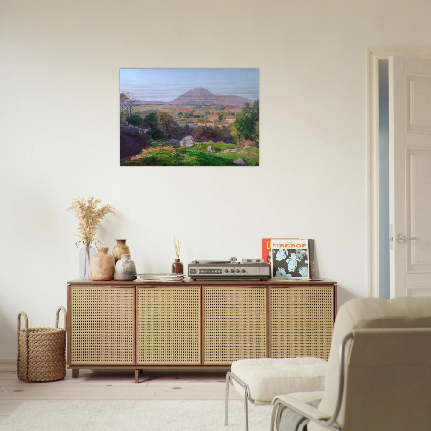 Landscape of Puy de Dôme - Armand Guillaumin Brushed Aluminum Print - 70x100 cm / 28x40 inches | Armand Guillaumin Aluminum Print | Armand Guillaumin Prints