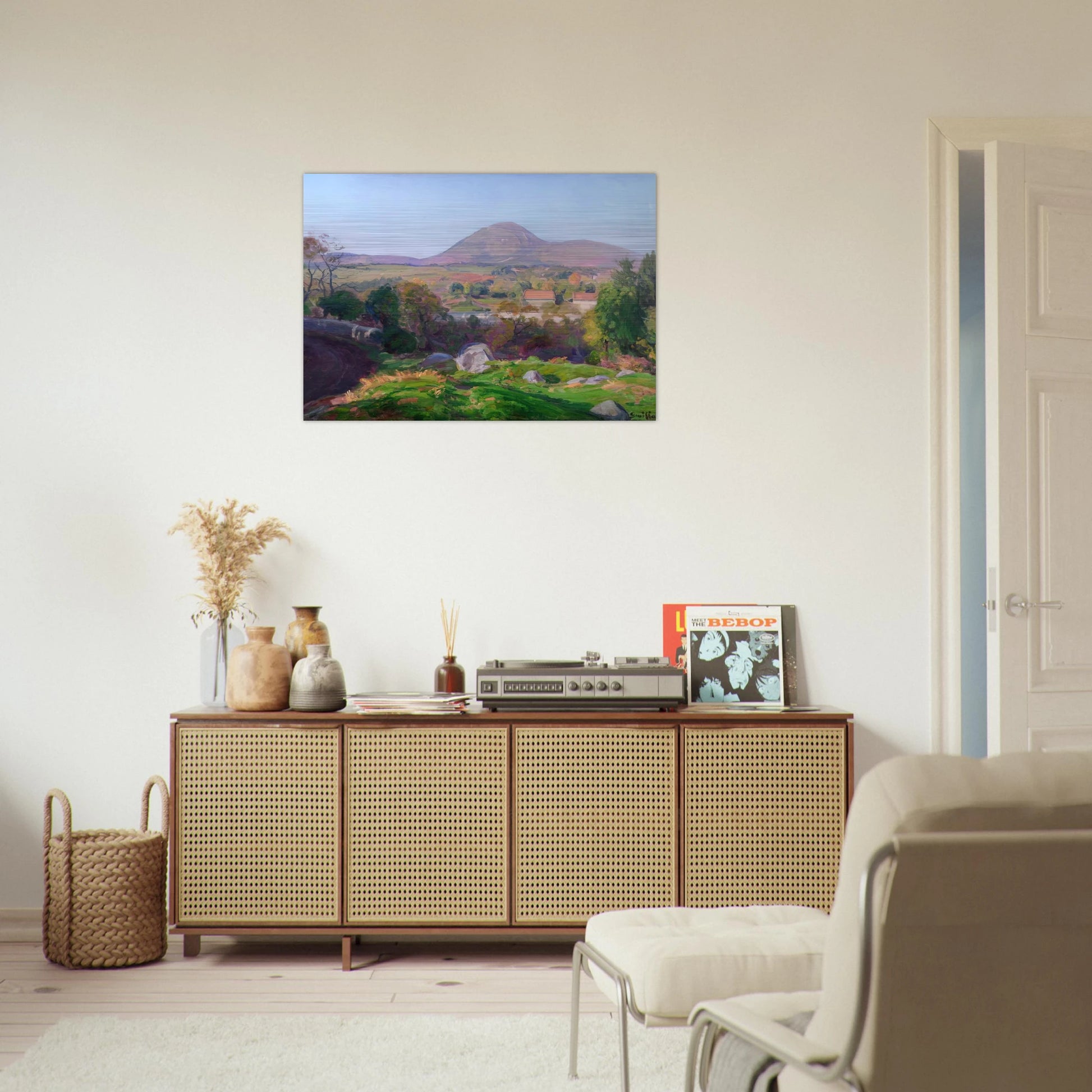 Landscape of Puy de Dôme - Armand Guillaumin Brushed Aluminum Print - 70x100 cm / 28x40 inches | Armand Guillaumin Aluminum Print | Armand Guillaumin Prints