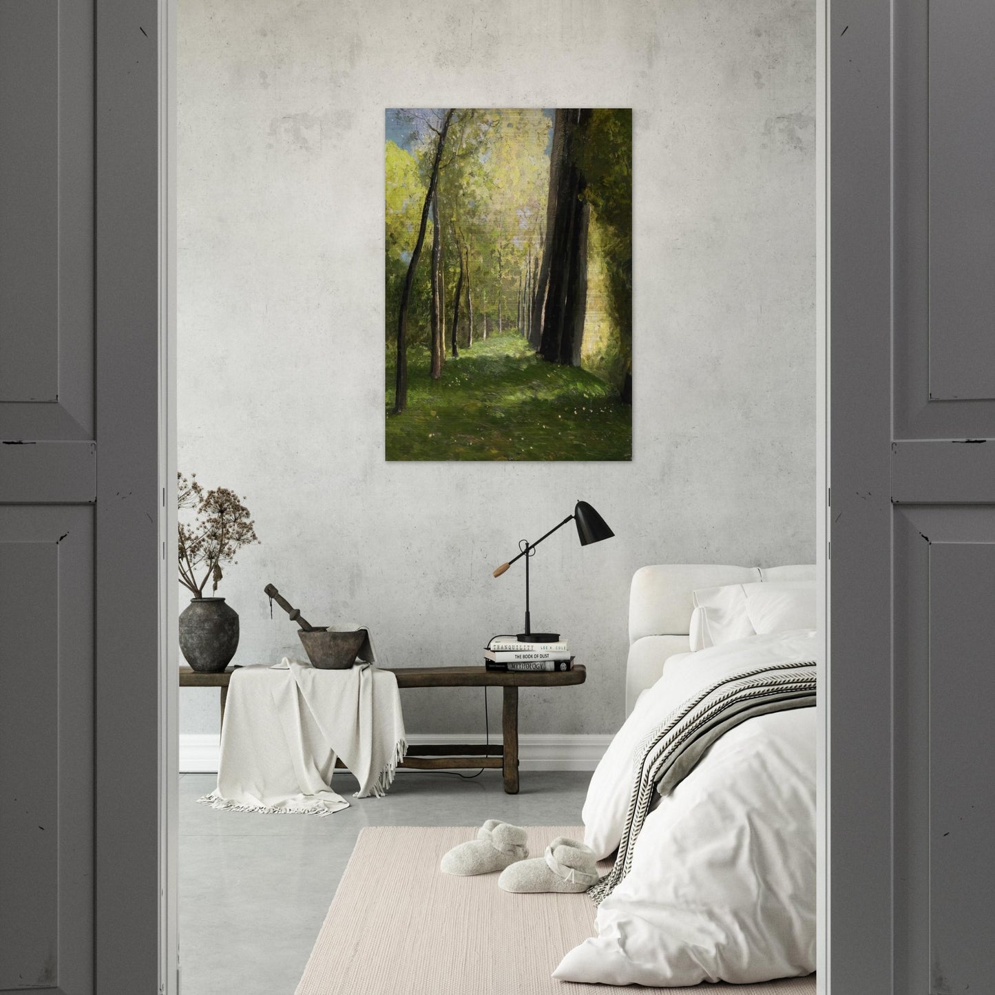 LANE OF TREES - Odilon Redon Brushed Aluminum Print - 70x100 cm / 28x40 inches | Odilon Redon Aluminum Print | Odilon Redon Prints