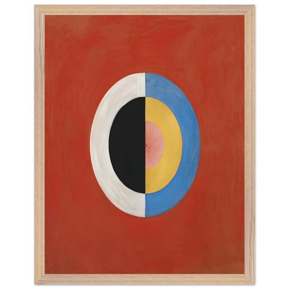 Hilma af Klint - THE SWAN NO 17 1915 0 Wall art - 40x50 cm / 16x20 Inches - Premium Wooden Framed Poster With Fine Art Paper - Black frame