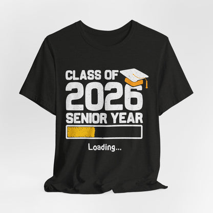 Klas van 2026 Laatstejaars T-shirt, Afstudeershirt, Unisex Afstudeergeschenk, Middelbare School Leerlingen Kleding, College Gebonden T-shirt