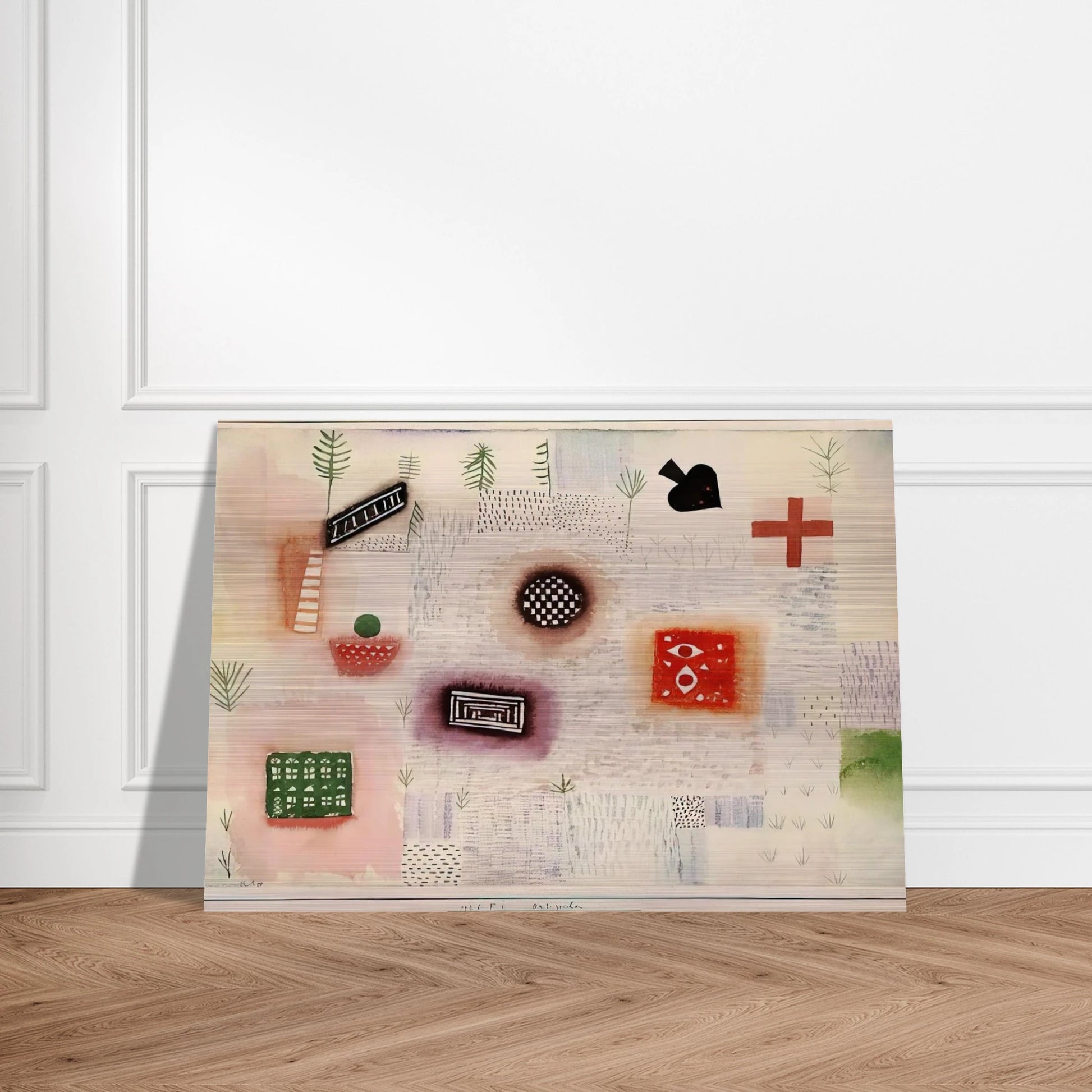 PLACE SIGNS 1926 - Paul Klee Brushed Aluminum Print - 70x100 cm / 28x40 inches | Paul Klee Aluminum Print | Paul Klee Prints
