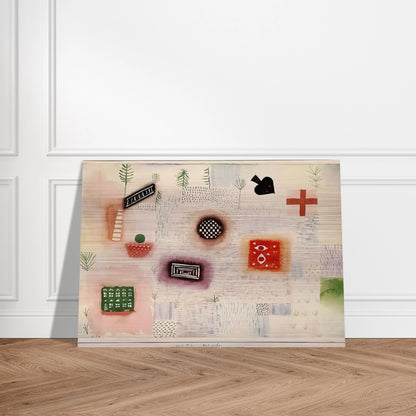 PLACE SIGNS 1926 - Paul Klee Brushed Aluminum Print - 70x100 cm / 28x40 inches | Paul Klee Aluminum Print | Paul Klee Prints