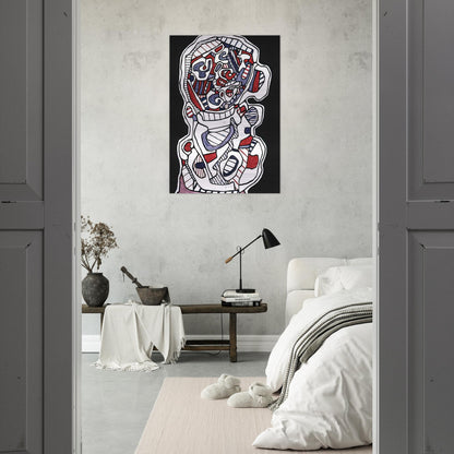 TEA VII - Jean Dubuffet Brushed Aluminum Print - 70x100 cm / 28x40 inches | Jean Dubuffet Aluminum Print | Jean Dubuffet Prints