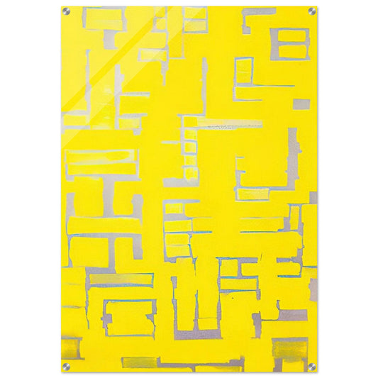 Untitled Yellow and White - 1950 - Ad Reinhardt Acrylic Print - 70x100 cm / 28x40″ inches | Ad Reinhardt Wall Art | Ad Reinhardt Prints