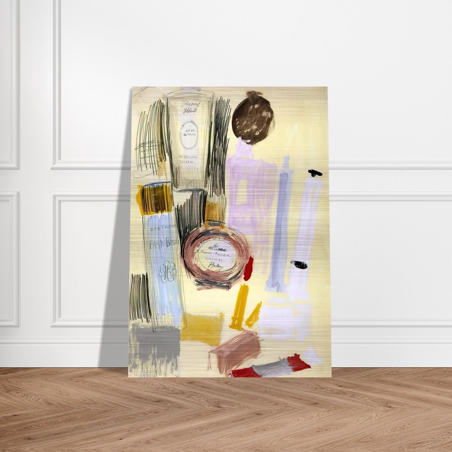 Untitled  Beauty Products  - Andy Warhol Brushed Aluminum Print - 70x100 cm / 28x40 inches | Andy Warhol Aluminum Print | Andy Warhol Prints