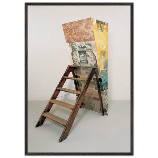 PATRICIAN BARNACLE SCALE 1981 - Robert Rauschenberg 70x100 cm / 28x40 inches Framed Art Print – Black Wooden Frame