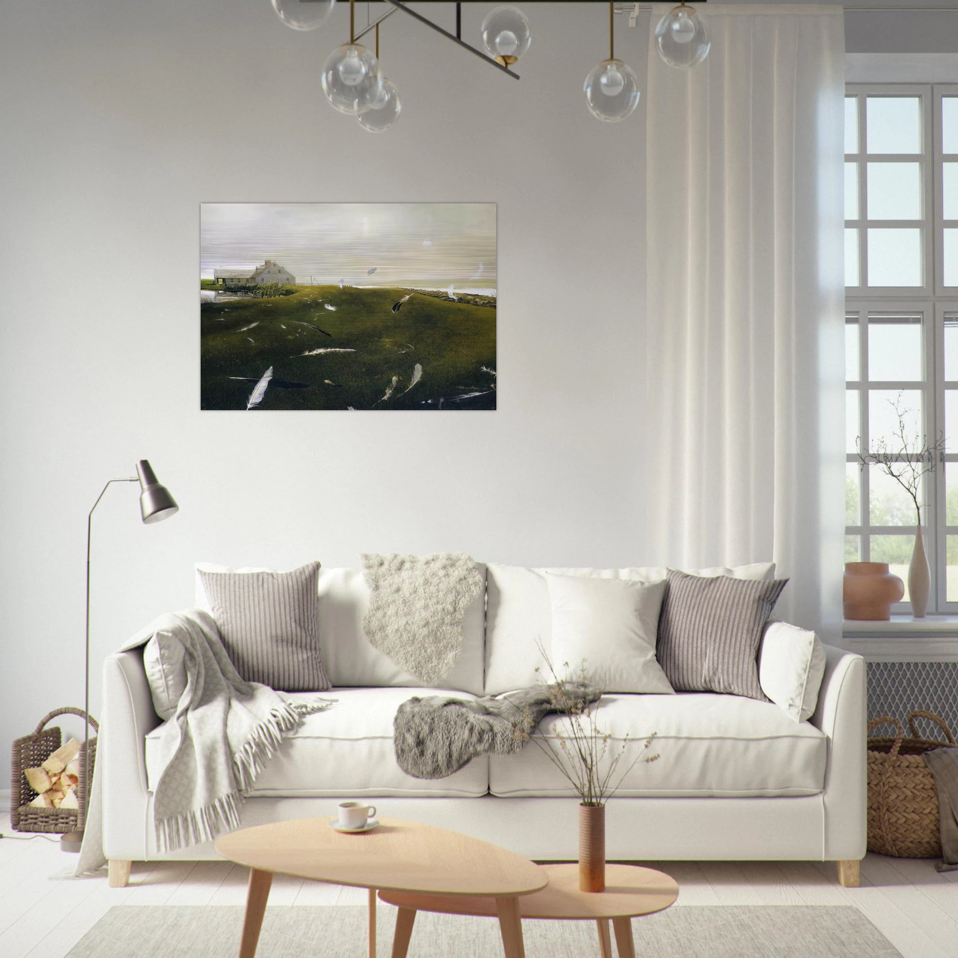AIRBORNE - Andrew Wyeth Brushed Aluminum Print - 70x100 cm / 28x40 inches | Andrew Wyeth Aluminum Print | Andrew Wyeth Prints