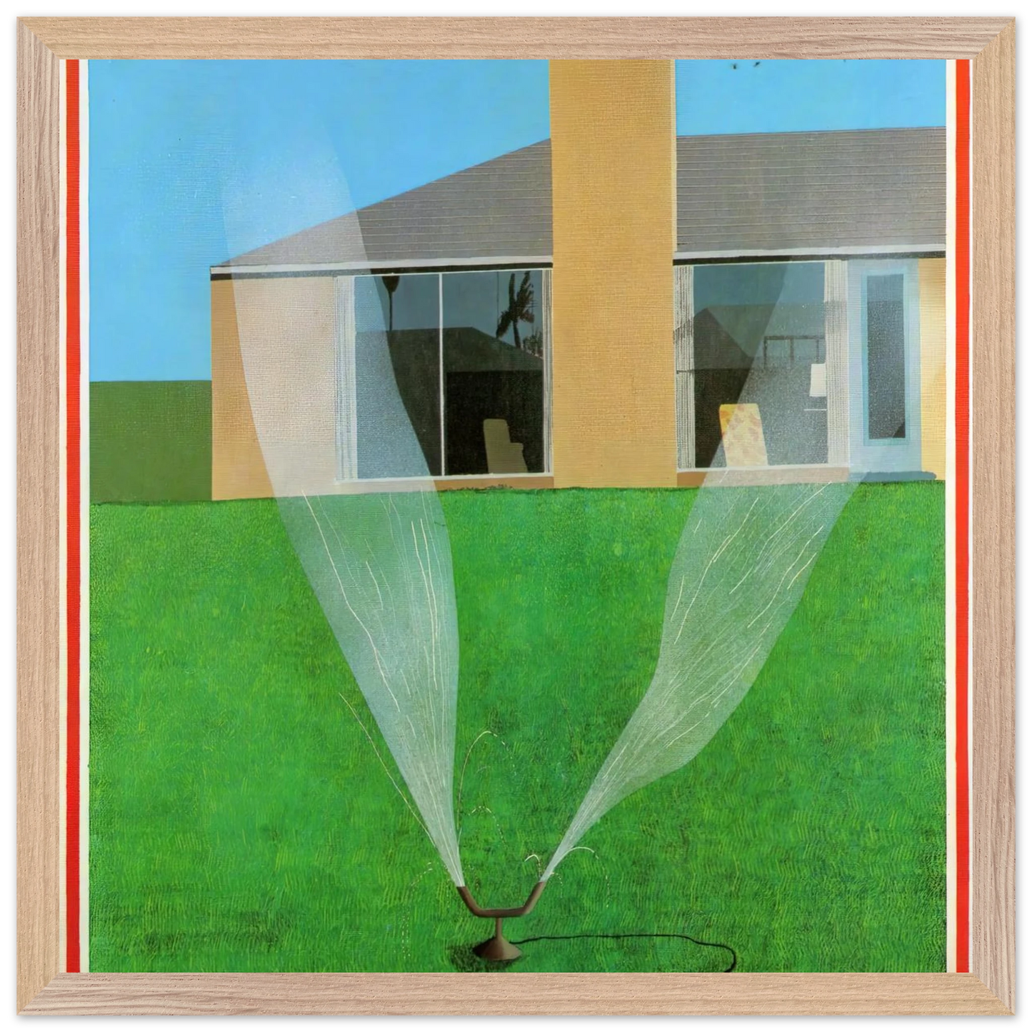 David Hockney - David Hockney Wall art - 40x40 cm / 16x16 inches - Premium Wooden Framed Poster With Fine Art Paper-canvas - Black frame