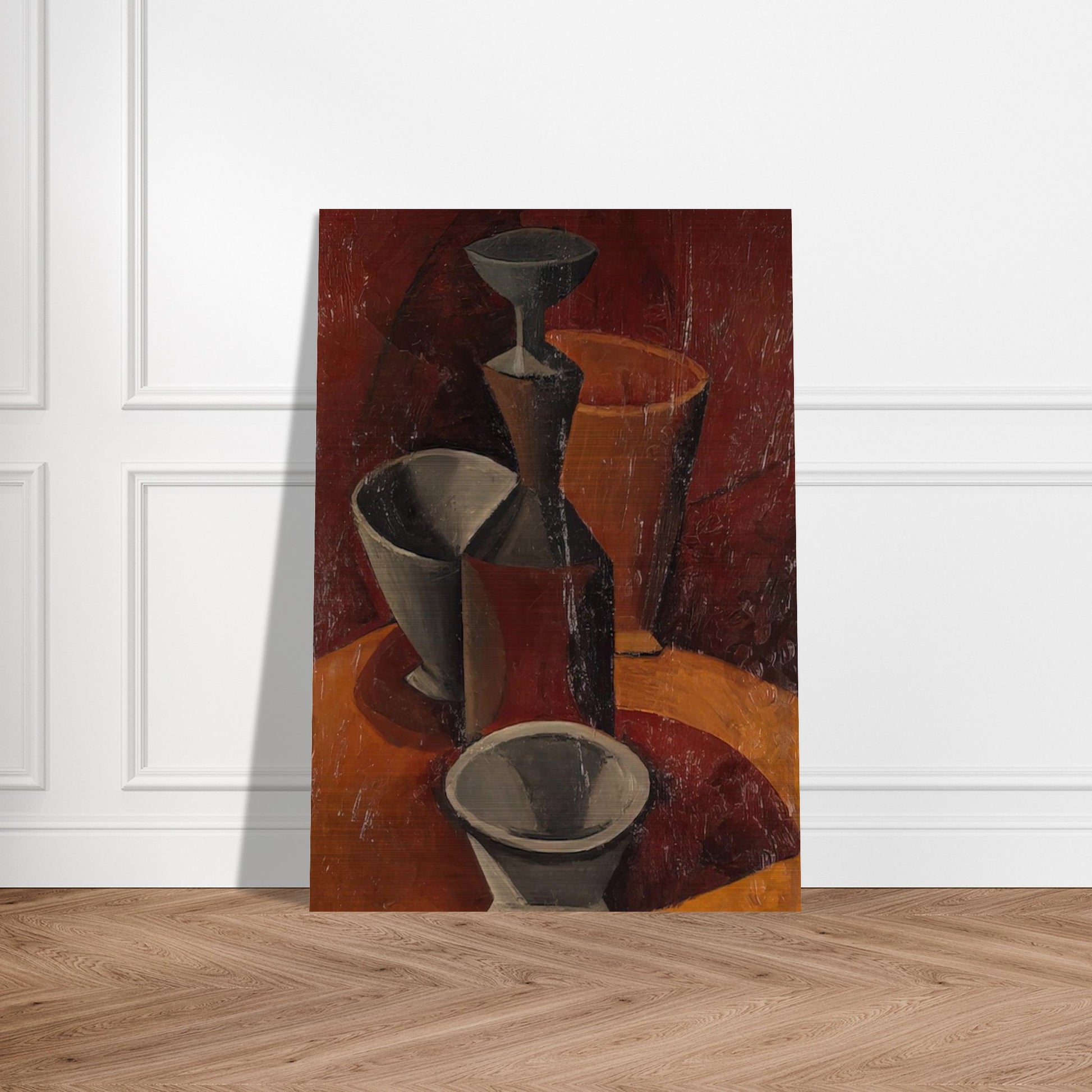 Pitcher and Bowls - 1908 - Pablo Picasso Brushed Aluminum Print - 70x100 cm / 28x40 inches | Pablo Picasso Aluminum Print | Pablo Picasso Prints