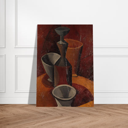 Pitcher and Bowls - 1908 - Pablo Picasso Brushed Aluminum Print - 70x100 cm / 28x40 inches | Pablo Picasso Aluminum Print | Pablo Picasso Prints