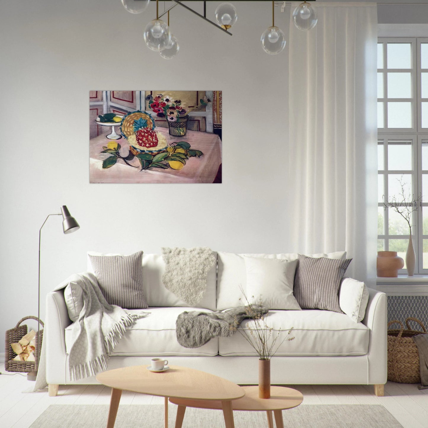 STILL LIFE WITH PINEAPPLES 1 - Henri Matisse Brushed Aluminum Print - 70x100 cm / 28x40 inches | Henri Matisse Aluminum Print | Henri Matisse Prints