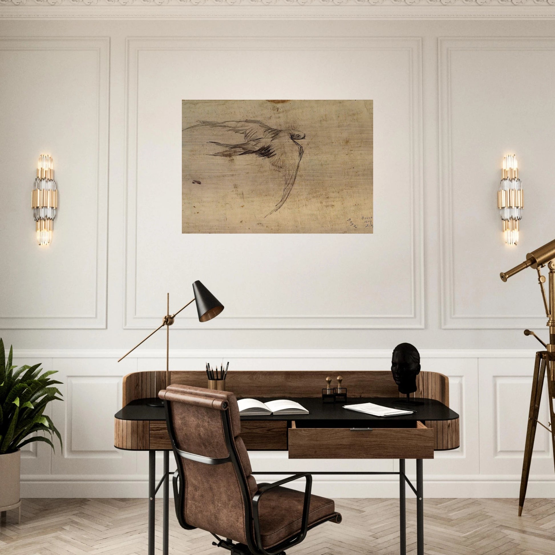 Swift - Vincent van Gogh Brushed Aluminum Print - 70x100 cm / 28x40 inches | Vincent van Gogh Aluminum Print | Vincent van Gogh Prints