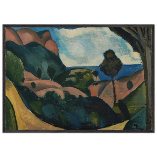 LANDSCAPE NEAR CASSIS 1907 - Andre Derain 70x100 cm / 28x40 inches Framed Art Print – Black Wooden Frame