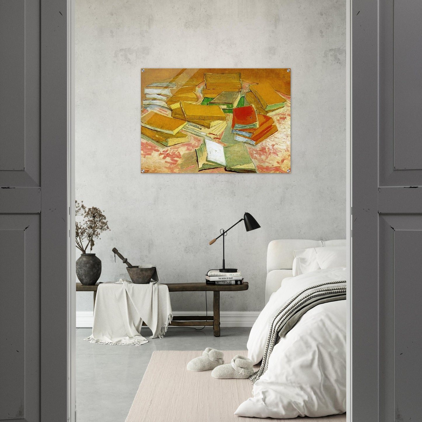Still Life - French Novels - Vincent van Gogh Acrylic Print - 70x100 cm / 28x40″ inches | Vincent van Gogh Wall Art | Vincent van Gogh Prints