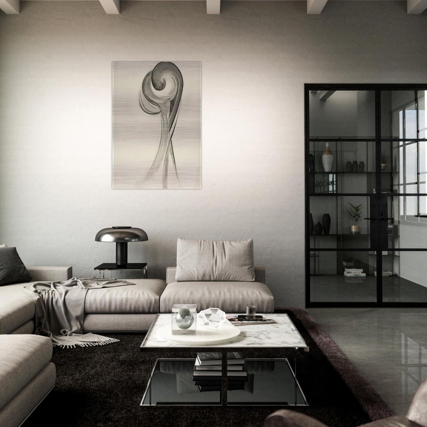 Drawing XII - Georgia O'Keeffe Brushed Aluminum Print - 70x100 cm / 28x40 inches | Georgia O'Keeffe Aluminum Print | Georgia O'Keeffe Prints
