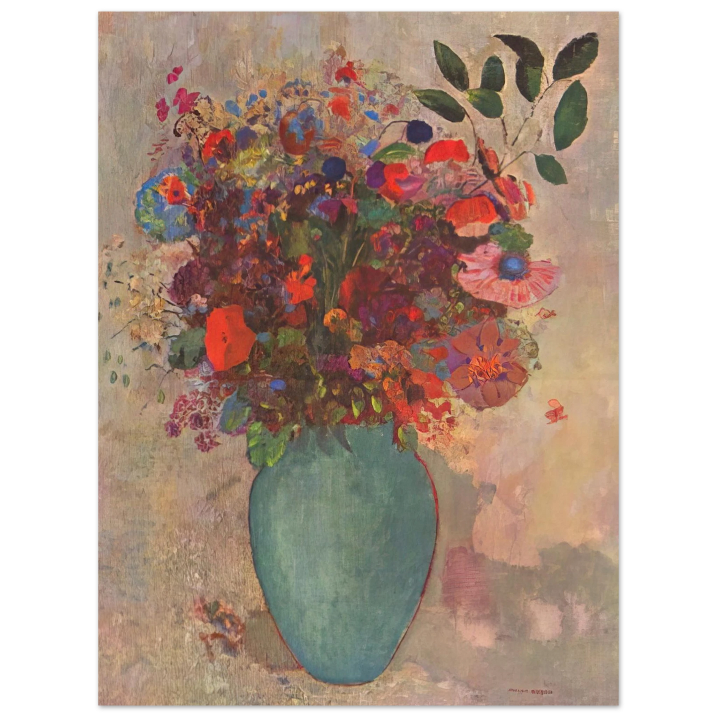 Odilon Redon - THE TURQUOISE VASE  75x100 cm / 30x40inches Fine Art Poster