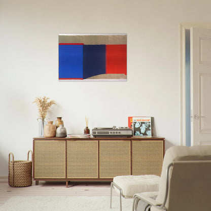 Blues, Reds - 1969 - John Hoyland Brushed Aluminum Print - 70x100 cm / 28x40 inches | John Hoyland Aluminum Print | John Hoyland Prints