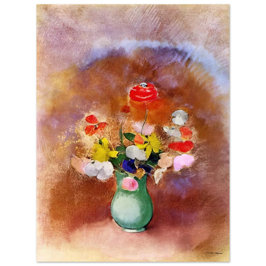 Odilon Redon - POPPIES IN A VASE  75x100 cm / 30x40inches Fine Art Poster