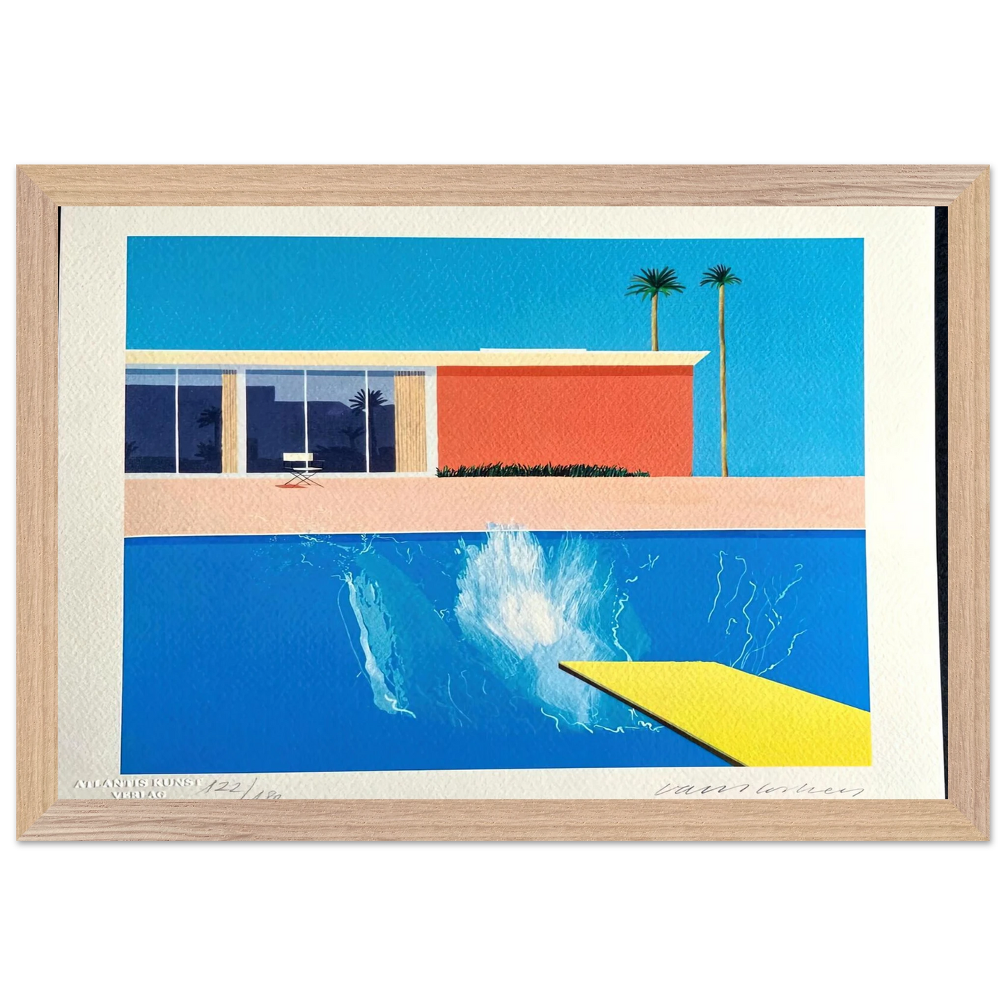 David Hockney - David Hockney Wall art - 60x80 cm / 24x32 inches - Premium Wooden Framed Poster With Fine Art Paper-canvas - Black frame