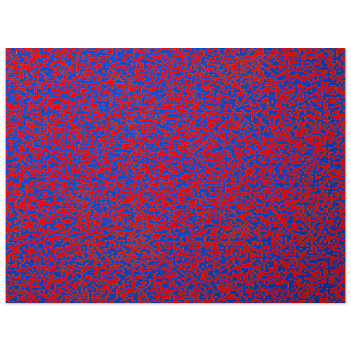 Francois Morellet - Random Distribution of 40,000 Squares Using the Odd and Even Numbers of a Telephone Directory detail - 1971  75x100 cm / 30x40inches Fine Art Poster