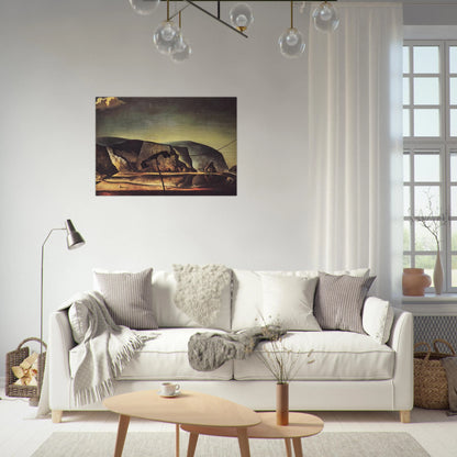 MOUNTAIN LAKE - Salvador Dali Brushed Aluminum Print - 70x100 cm / 28x40 inches | Salvador Dali Aluminum Print | Salvador Dali Prints