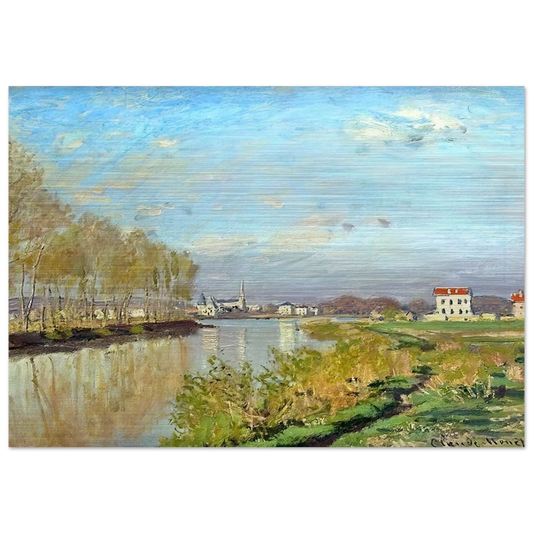 Argenteuil, The Seine - claude monet Brushed Aluminum Print - 70x100 cm / 28x40 inches | claude monet Aluminum Print | claude monet Prints