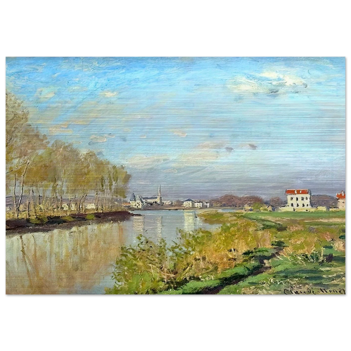 Argenteuil, The Seine - claude monet Brushed Aluminum Print - 70x100 cm / 28x40 inches | claude monet Aluminum Print | claude monet Prints