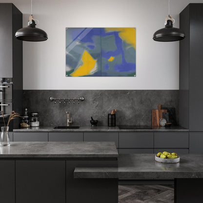 DIPTYCH 1987 - Esteban Vicente Acrylic Print - 70x100 cm / 28x40″ inches | Esteban Vicente Wall Art | Esteban Vicente Prints