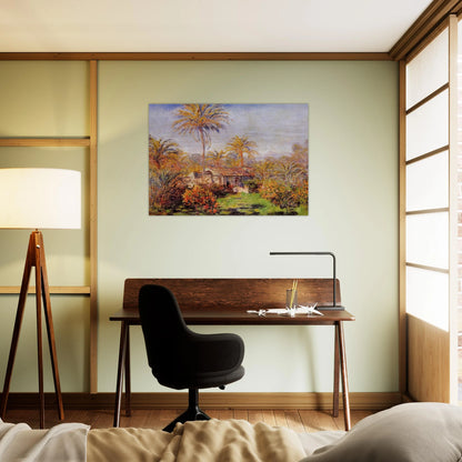 Small Country Farm in Bordighera - claude monet Brushed Aluminum Print - 70x100 cm / 28x40 inches | claude monet Aluminum Print | claude monet Prints