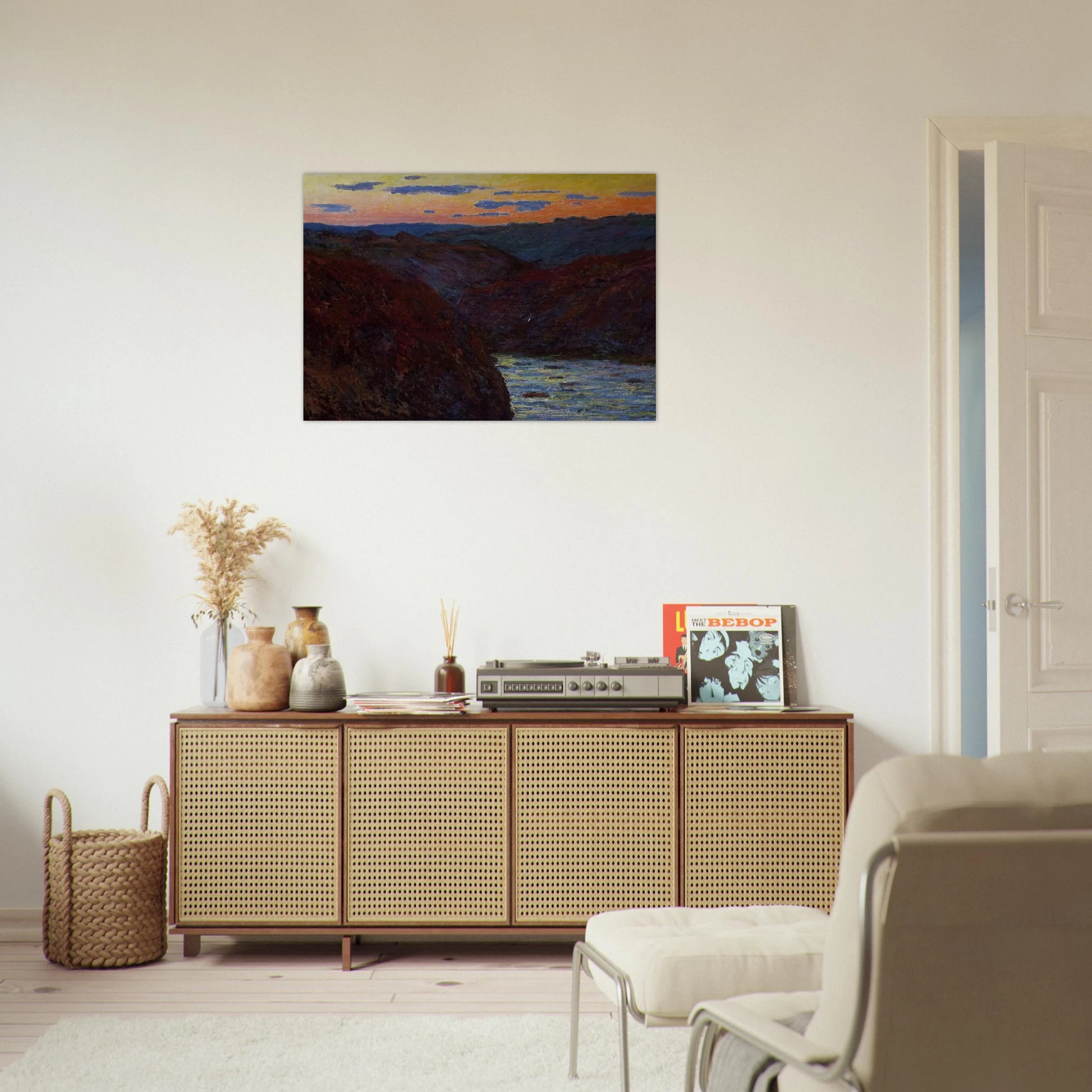 Valley of the Creuse, Sunset - claude monet Brushed Aluminum Print - 70x100 cm / 28x40 inches | claude monet Aluminum Print | claude monet Prints