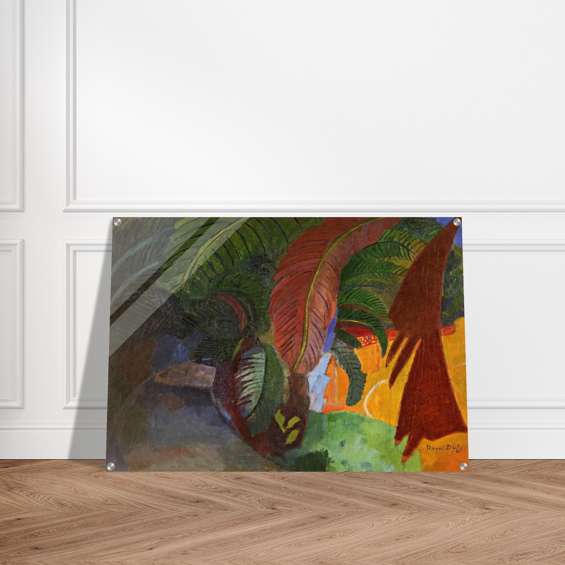 PALM TREES AT MARTIGUES HOMAGE TO GAUGUIN 1910 - Raoul Dufy Acrylic Print - 70x100 cm / 28x40″ inches