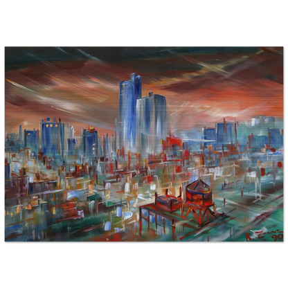 Big City - Konrad Zuse Brushed Aluminum Print - 70x100 cm / 28x40 inches | Konrad Zuse Aluminum Print | Konrad Zuse Prints
