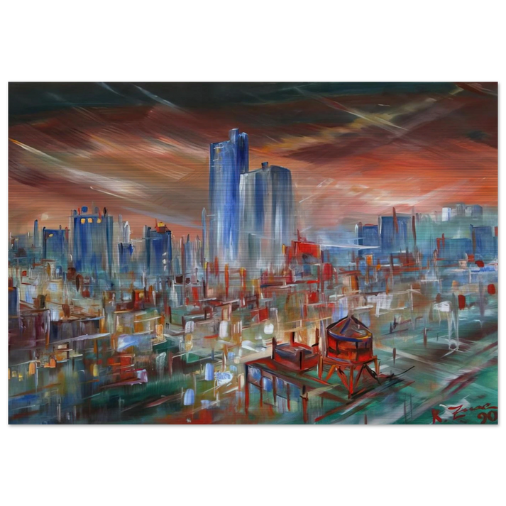 Big City - Konrad Zuse Brushed Aluminum Print - 70x100 cm / 28x40 inches | Konrad Zuse Aluminum Print | Konrad Zuse Prints