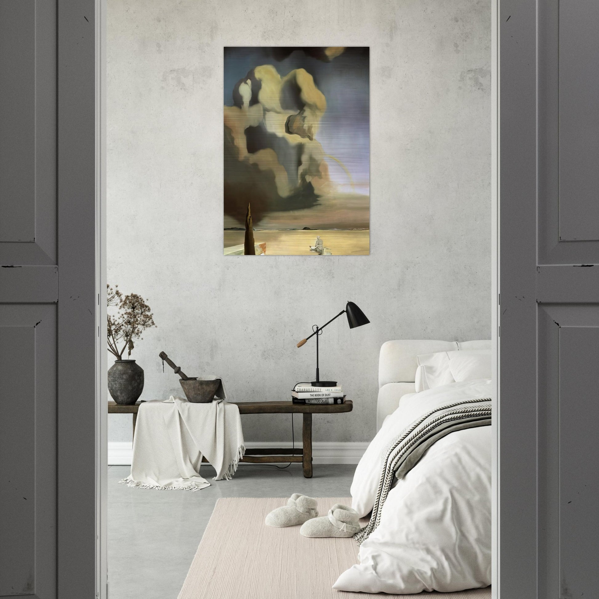 THE SPECTRE AND THE PHANTOM - Salvador Dali Brushed Aluminum Print - 70x100 cm / 28x40 inches | Salvador Dali Aluminum Print | Salvador Dali Prints