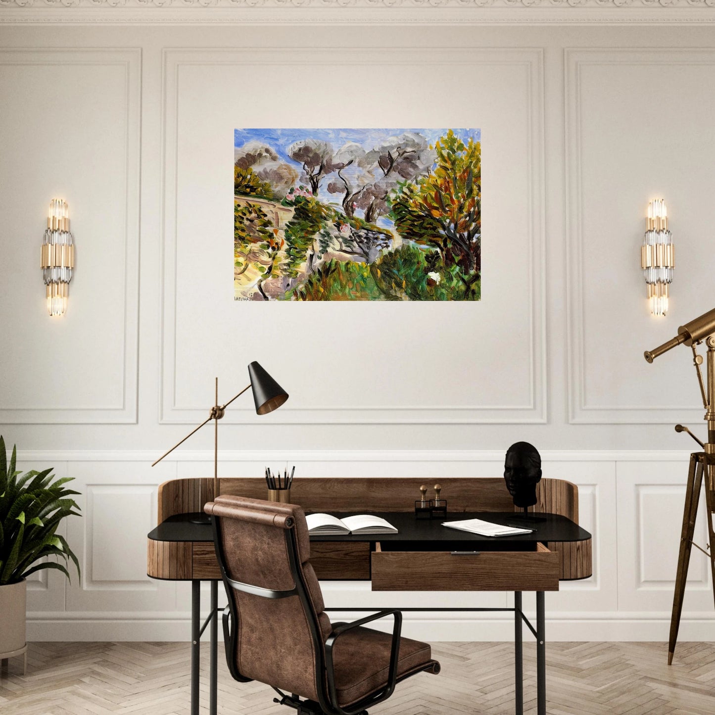 OLIVE TREES RENOIR S GARDEN IN CAGNES 1917 - Henri Matisse Brushed Aluminum Print - 70x100 cm / 28x40 inches | Henri Matisse Aluminum Print | Henri Matisse Prints