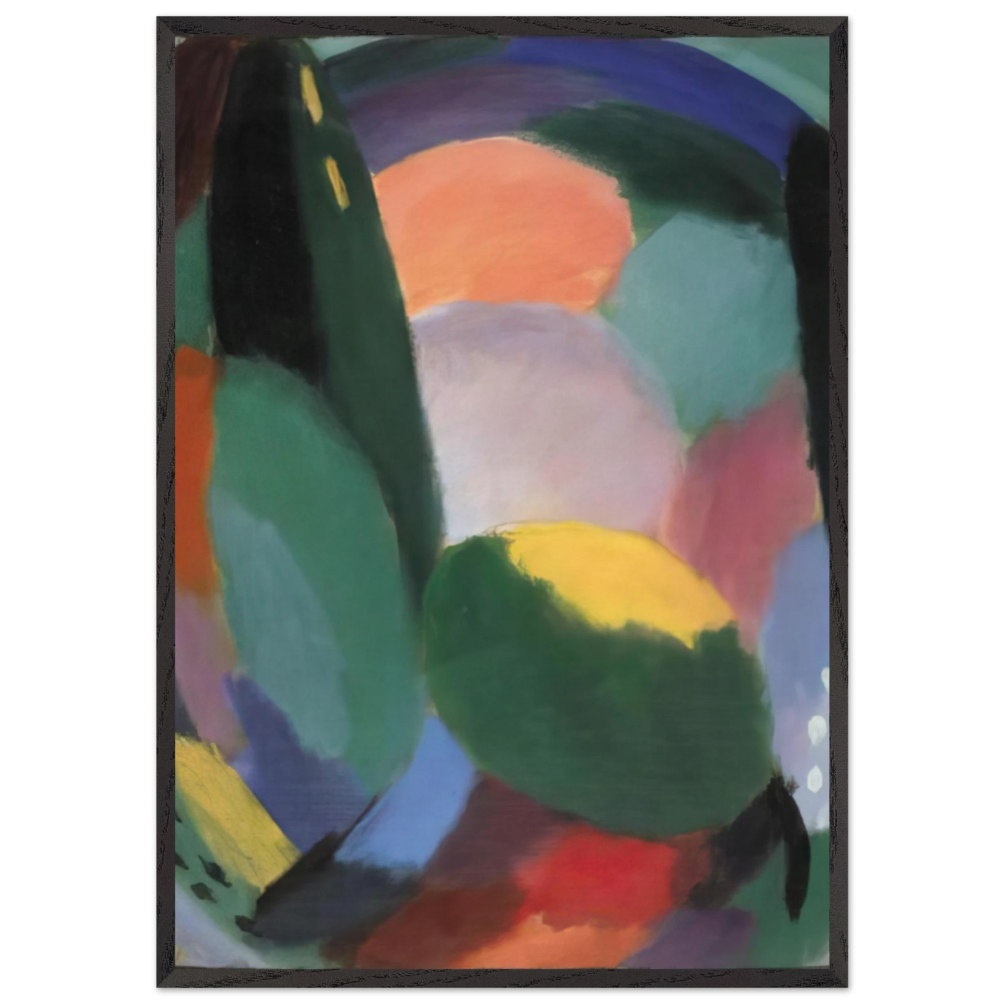 VARIATION GLORREICHER ABEND SOMMERSEGEN II 1917 - Alexej von Jawlensky 70x100 cm / 28x40 inches Framed Art Print – Black Wooden Frame