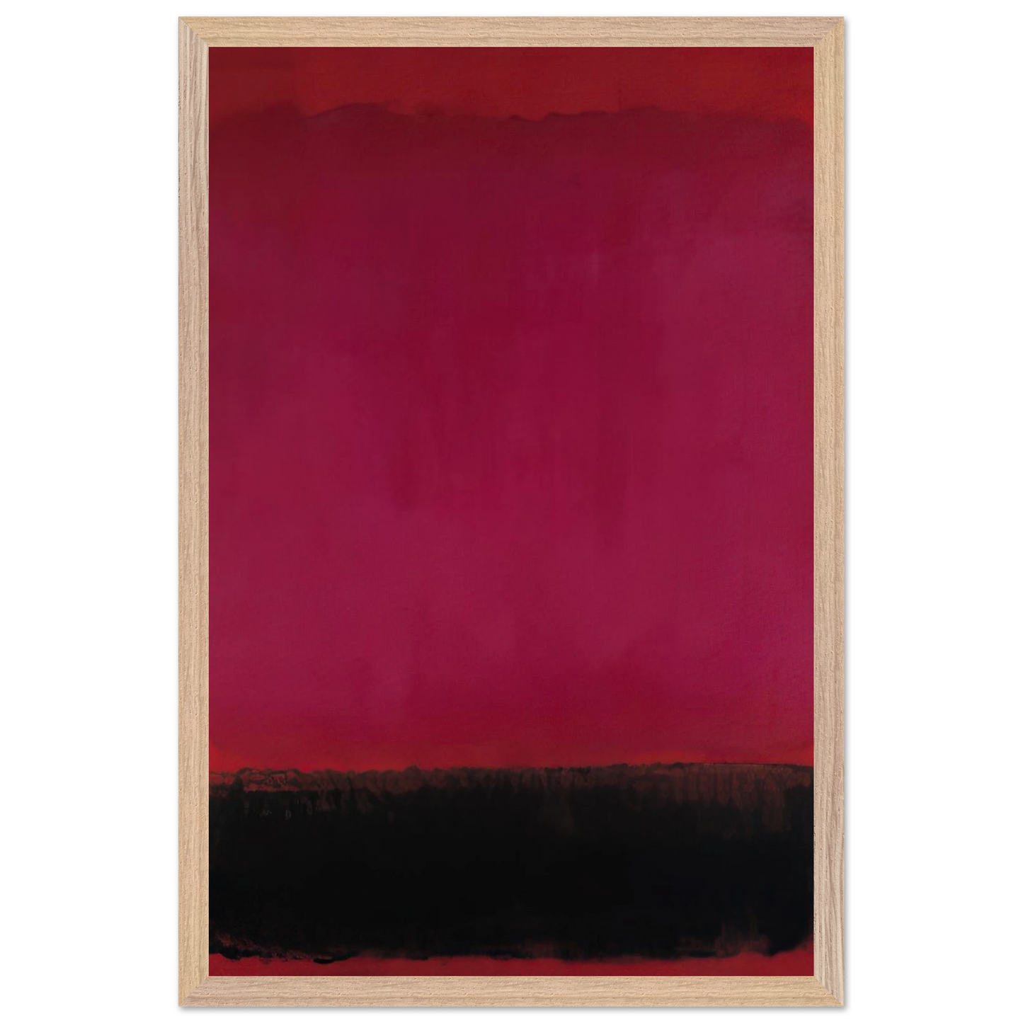 Helen Frankenthaler - Untitled - 1967 Wall art - 28x43  cm / XL (11x17 inches) - Premium Wooden Framed Poster With Fine Art Paper-canvas - Black frame