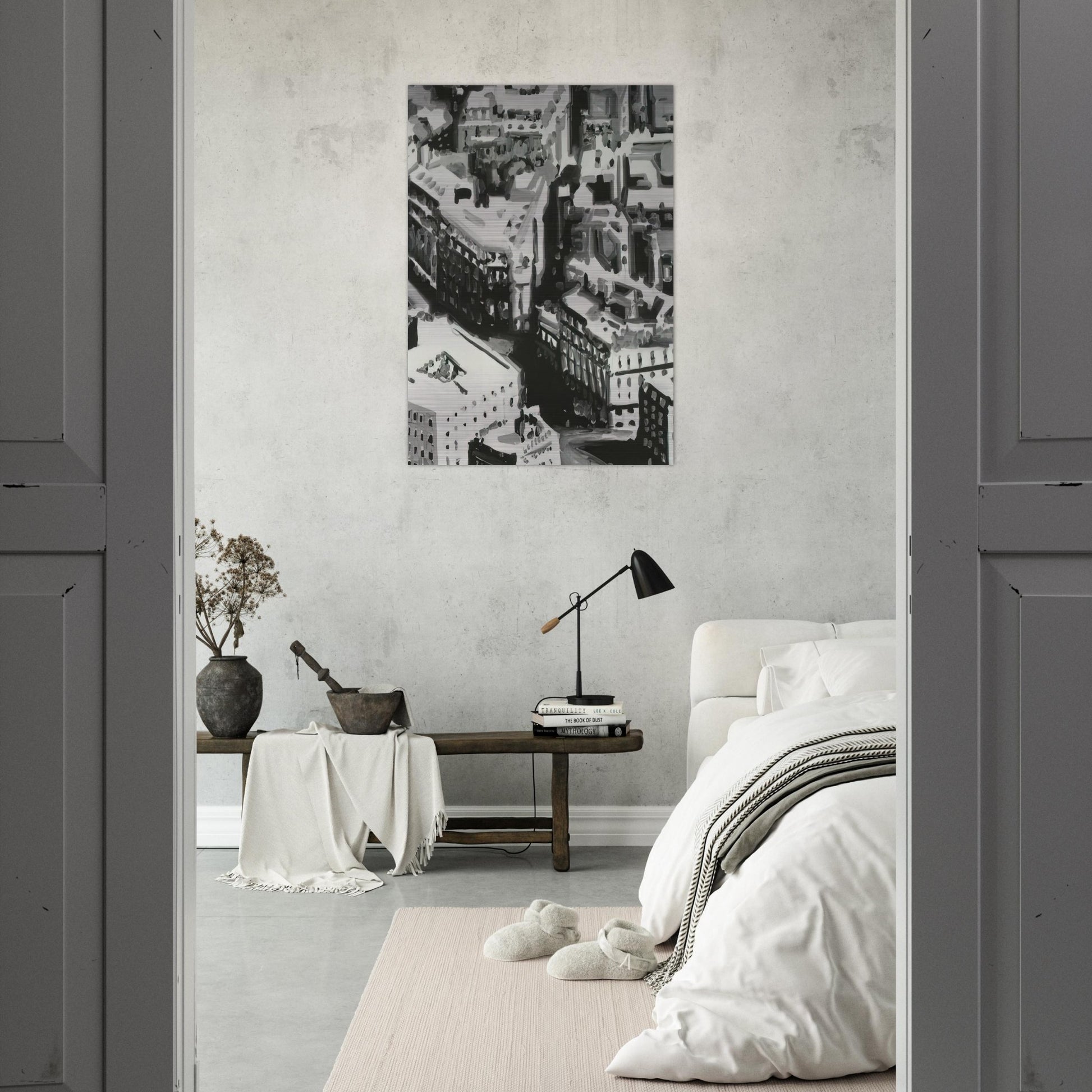 TOWNSCAPE P1 1968 - Gerhard Richter Brushed Aluminum Print - 70x100 cm / 28x40 inches | Gerhard Richter Aluminum Print | Gerhard Richter Prints