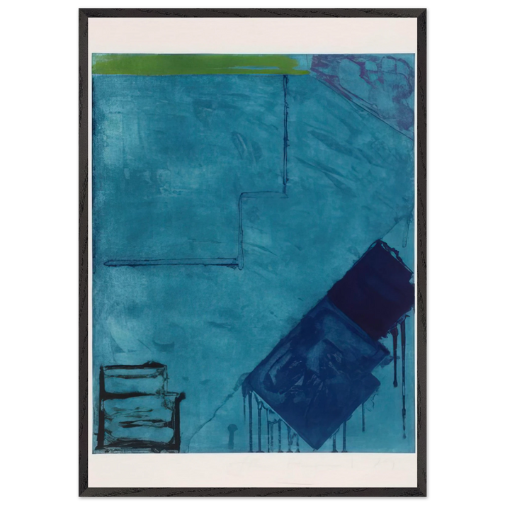 Rankin - 1979 - John Hoyland 70x100 cm / 28x40 inches Framed Art Print – Black Wooden Frame